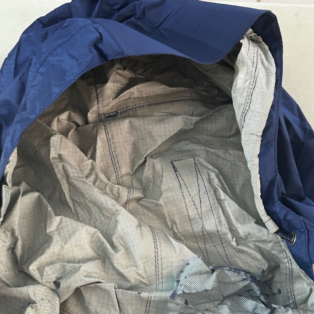 LL Bean Trail Model Rain Jacket‎ Mens Large Tall Blue Waterproof Hooded 268317 - Picture 9 of 12